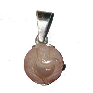 Natural Real Pearl Moti Ganesh Pendant in Silver 2Grams S964128-01