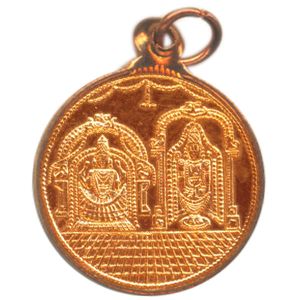 Padmavathi With Balaji Thayar Venkateswara Balaji Swamy Copper Pendant S130117-02