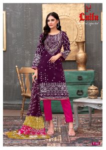 Jaliyan Tex Laila Bandhani Special Karachi Style Cotton Dress Material