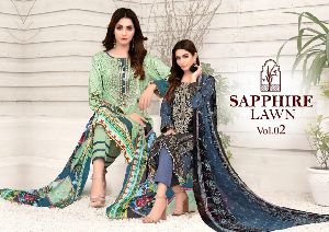 Maria B Lawn Sapphire Vol 2 Printed Pakistani Lawn Dress Material