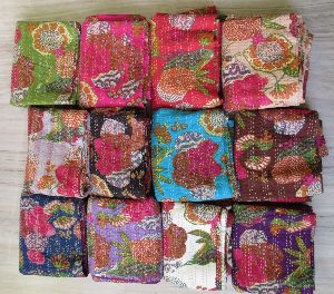 Handmade Cotton Kantha Quilts