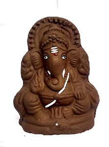 12 Inch Clay Ganesha Statue