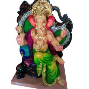 15 Inch POP Colored Ganesha Statue