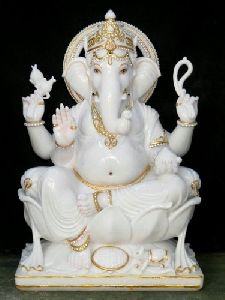 15 Inch POP Ganesha Statue
