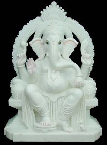 18 Inch POP Ganesha Statue
