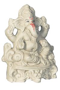 24 Inch Clay Colored Ganesha Statue