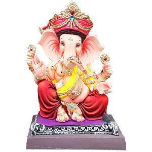 24 Inch POP Colored Ganesha Statue