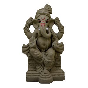 6 Inch Clay Colored Ganesha Statue