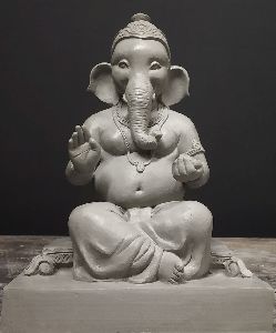 8 Inch Clay Colored Ganesha Statue