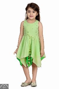 Girls Lime Casual Frock