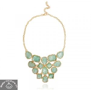 Metal Gemstone Grape Vine Necklace