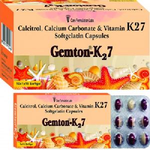 Calcitriol Calcium Carbonate and Vitamin K27 Softgel Capsules