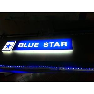 Acrylic Blue LED Sign Board
