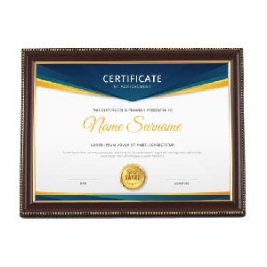 Golden Border Brown Certificate Frame
