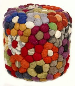 Woolen  felted  balls  rugs carpets