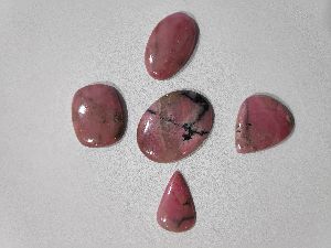Natural Rhodonite Cabochon Gemstone [pink]