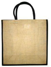 JUTE BAG WITH DYED LUXURY SOFT HANDLE AND GUSSET