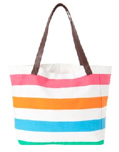 FANCY TOTE BAG 100% COTTON SHEETING FULL SIDE GUSSET