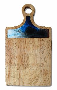 Blue Marble White Wood Cheese Boards