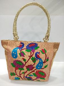 Semi Paithani Big Handbag