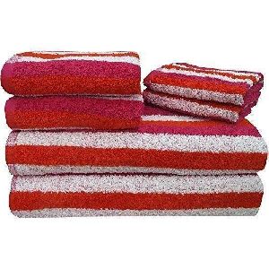 Plain Terry Striped Towels