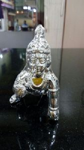 Silver Laddu Gopal Statue