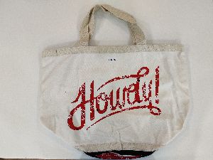 WHITE COTTON BAG WITH TAPE HANDLE