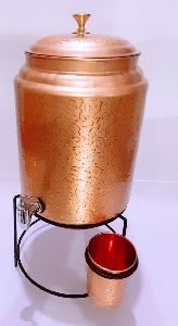 Copper Dispenser with Stand & Glass