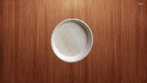 12 Inch Areca Leaf Round Plate With Rib