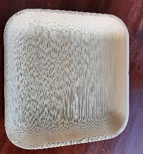 9x9 Inch Areca Leaf Square Shallow Plate