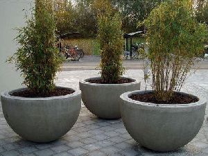 Round Concrete Flower Pot