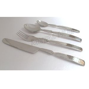 Stainless Steel Flatware Set with Hand Forged Handle