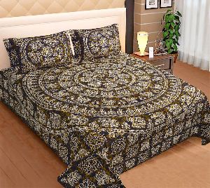 300 TC Cotton Printed Bedsheet King Size with 2 Pillow Cover Combo (90 x 108 inch / 17 x 27 inch)