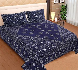 Indigo Bedsheet King Size with 2 Pillow Cover