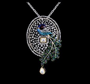 Diamond Peacock Pendant