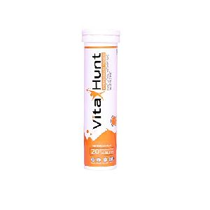 VitaHunt Vitamin C 1000 mg with Zinc- Antioxidants - Immune Support - 20 Effervescent Tablets