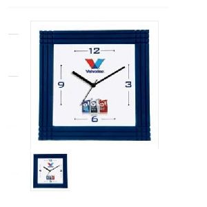 Blue Plastic Fancy Wall Clock