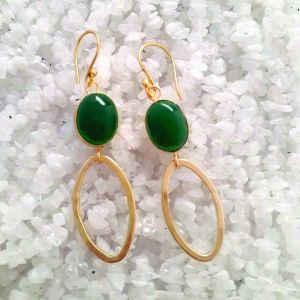 Hanging Green Onex Earring