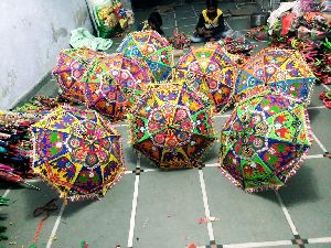 Rajasthani Elephant Design Umbrella