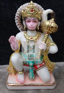 10 Inch Marble Hanuman Statue