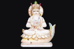 Polished Marble Guru Nanak Statue, For Dust Resistance, Shiny, Size : Multisizes