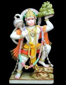 Marble Pawan Putra Hanuman Statue