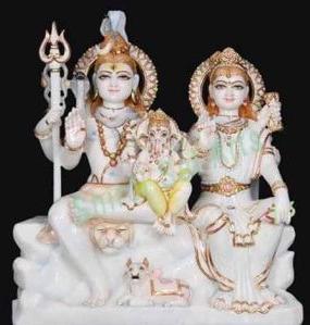 Marble Shiv Parivar Statue