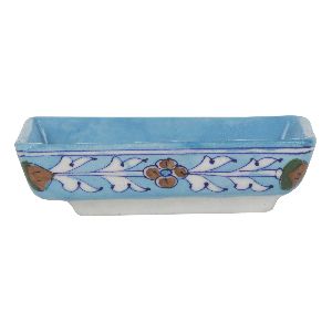 Blue Art Pottery Tray