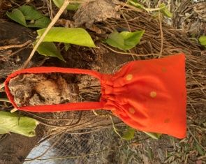 Orange Silk Potli Handbag