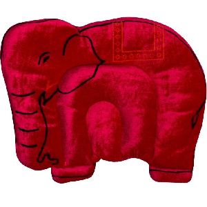 Red Elephant Shaped Baby Pillow