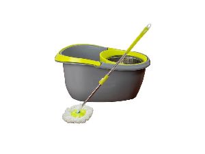Happy Home Spin Mop Bucket with Steel Wringer