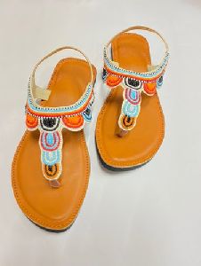 Embroidered Kolhapuri Sandals