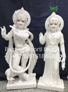 marble radha krishna statue