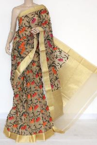 Cotton Embroidered Saree